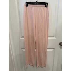 Vintage Vanity Fair Pants Women's Nylon Peach Pink Slip On Pants Sz Small